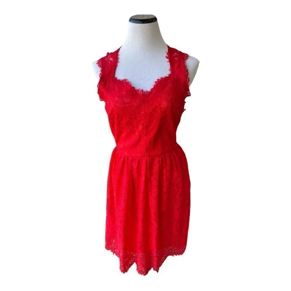 Saks Fifth Avenue Red Label Lace Cocktail Dress Womens Size XS/TP